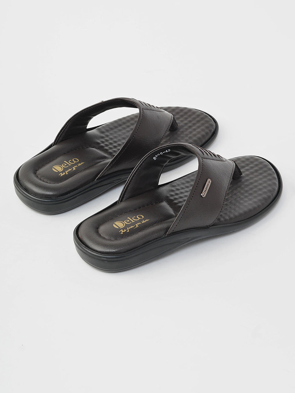 Delco Men Breeze Leather Chappal